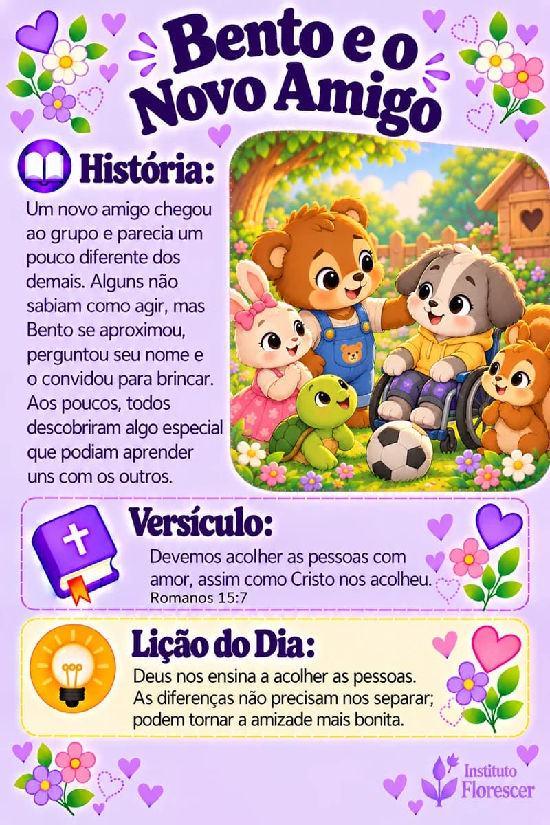 Página de exemplo do kit