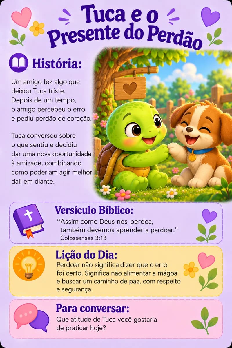 Página de exemplo: Perdão e reconciliação